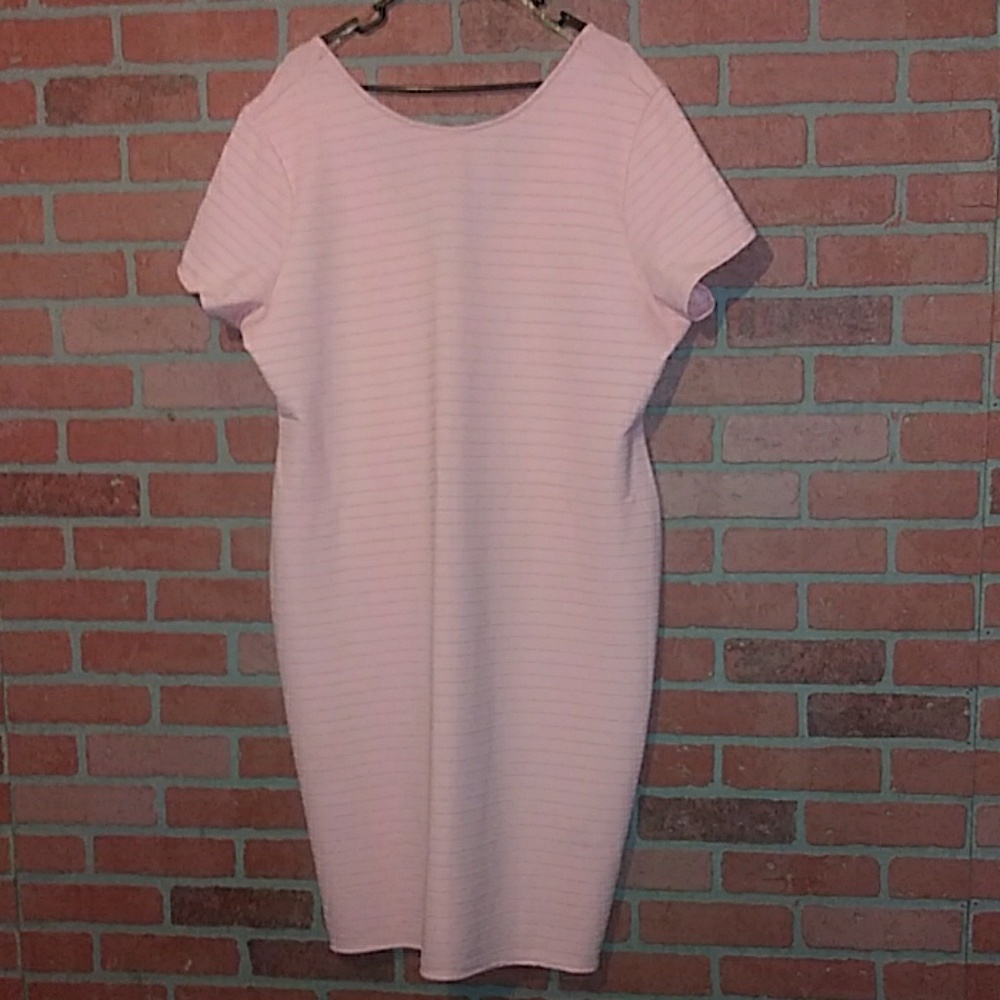 NWT Vintage 4X 3X Dress 80s Eighties pink blush